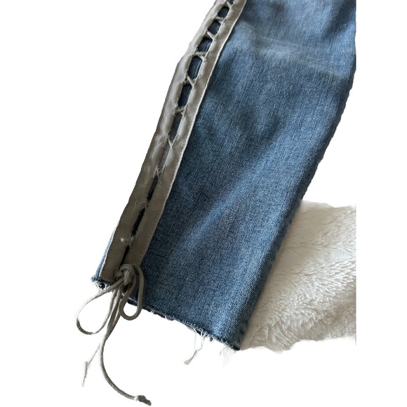 New Hudson Lace Up Sides High Rise Skinny Jeans Barbara Dazz Size 26 - Picture 2 of 12